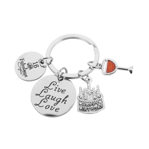 CIMAXIC Edelstahlanhänger Schmuck Schlüsselanhänger Zum 16 Geburtstag Niedlicher Schlüsselanhänger Anhänger Zum 16 Geburtstag Schlüsselanhänger Aus Edelstahl Geburtstags CIMAXIC Edelstahlanhänger Schmuck Schlüsselanhänger Zum 16 Geburtstag Niedlicher Schlüsselanhänger Anhänger Zum 16 Geburtstag Schlüsselanhänger Aus Edelstahl Geburtstags von CIMAXIC