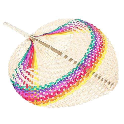 CIMAXIC Handgewebter Bambusfächer Leichter Bunter Chinesischer Vintage Handfächer Dekorativ und Praktisch für Sommer Party Wanddeko Geeignet für Erwachsene CIMAXIC Handgewebter Bambusfächer Leichter Bunter Chinesischer Vintage Handfächer Dekorativ und Praktisch für Sommer Party Wanddeko Geeignet für Erwachsene von CIMAXIC