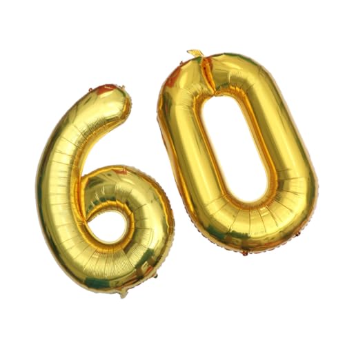 Goldene Zahl Ballondekoration Zum 60. Geburtstag Aluminiumfolienballons Partyzubehör Wiederverwendbares Aufblasen Für Feiern Goldene Zahl Ballondekoration Zum 60. Geburtstag Aluminiumfolienballons Partyzubehör Wiederverwendbares Aufblasen Für Feiern von CIMAXIC