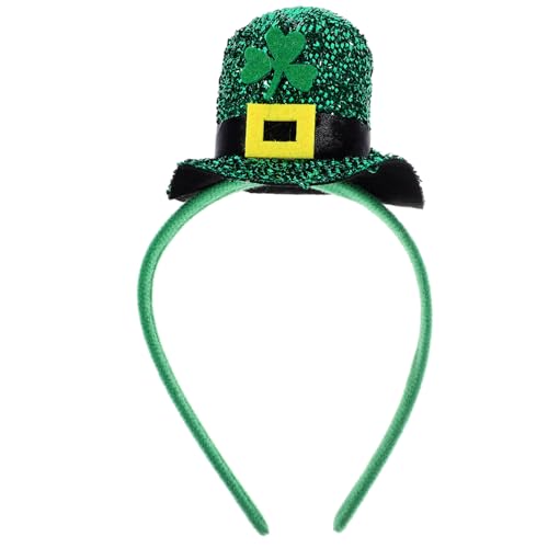 CIMAXIC Stirnband Mit Hutdesign Zum St Patrick’s Day Kleeblatt Dekorativer Haarverschluss Für Damen Und Mädchen von CIMAXIC