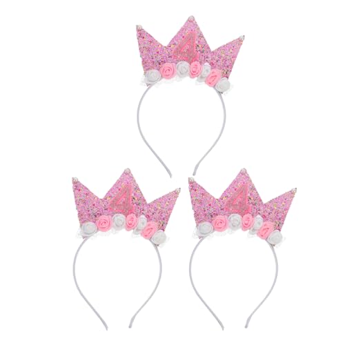 CIMAXIC Kronen-Stirnband: Kronen-Stirnband zum 4. Geburtstag für Mädchen – Glitzerndes Prinzessinnen-Tiara-Haarband – Bequemes Party-Accessoire für Kinder von CIMAXIC