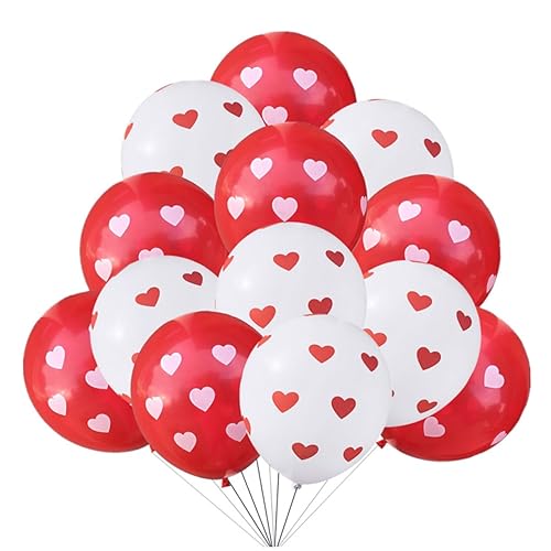 Luftballons Mit Herz-print Bedruckt Für Hochzeiten Valentinstag Deko-luftballons Party-zubehör von CIMAXIC