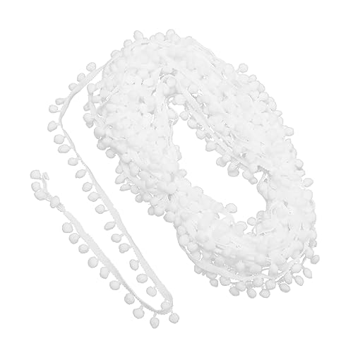 CIMAXIC Pelzknäuel-Spitze Nähmaschinenfäden Kleidung künstlich Verzierungen Korb puppen klamotten hochzeitsdekoration Dekorleisten für Kinderzimmer Pom Pom Bälle Fransenband Polyester Weiß CIMAXIC Pelzknäuel-Spitze Nähmaschinenfäden Kleidung künstlich Verzierungen Korb puppen klamotten hochzeitsdekoration Dekorleisten für Kinderzimmer Pom Pom Bälle Fransenband Polyester Weiß von CIMAXIC