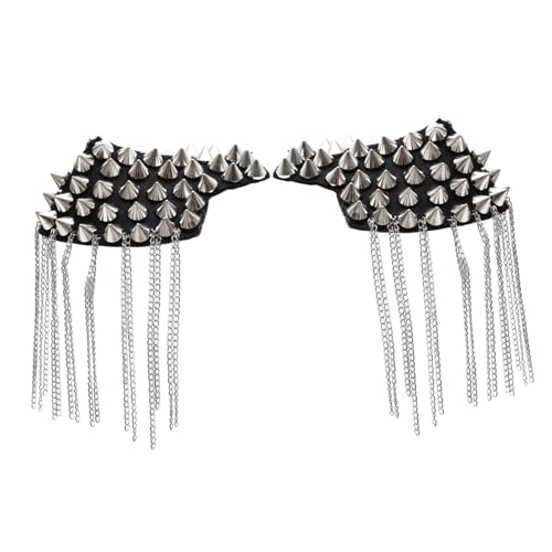 CIMAXIC Quaste Kette Epaulet Schulterklappen Abzeichen Silber Elegantes Design für Militäruniformen und Kostümpartys Stilvolle und Bekleidungsdekoration von CIMAXIC