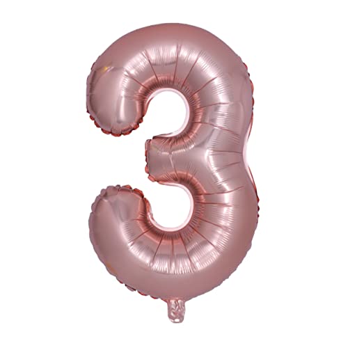 CIMAXIC Roségold Folienballon Zahl Ballon Für Hochzeit Geburtstag Und Jubiläumsfeier Party Deko Mit Loch Für Foto Requisiten 3 CIMAXIC Roségold Folienballon Zahl Ballon Für Hochzeit Geburtstag Und Jubiläumsfeier Party Deko Mit Loch Für Foto Requisiten 3 von CIMAXIC