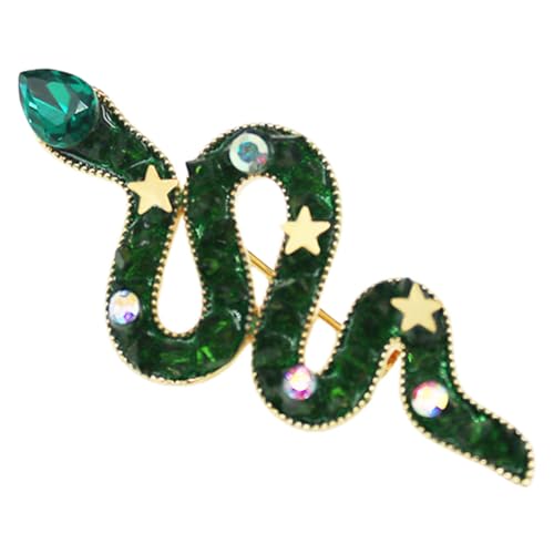 CIMAXIC Schlangenbrosche dekorative Broschennadel Kostüm Schmuck Gothic Schlangennadel weihnachtsdekoration Vintage-Pins Lustige Pin-Brosche coole Stifte Halloween-Stift Legierung Green von CIMAXIC