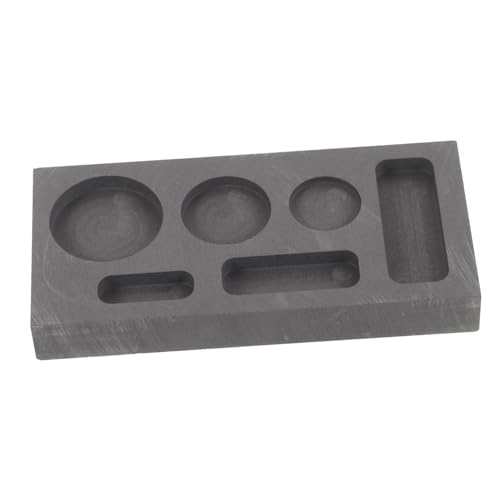 CIMAXIC Sechsloch-Schlitzform Graphit schmelzen Silber Werkzeug zur Schmuckherstellung Gießform für Edelmetalle Gießform für Schmuckherstellung Barfenformen Schmelzofen Bausatz Black von CIMAXIC