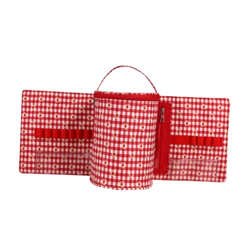 CIMAXIC Strickset stricknadeln etui gewebesäcke knitting bag Wollwerkzeuge Aufbewahrung woven bag Aufbewahrungstasche für Garn Erwachsene Nähkoffer gehäkelter Taschenorganisator Polyester von CIMAXIC