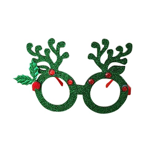 CIMAXIC Weihnachtsfotostand Brillengestell Weihnachtsbrille Glitzernde Brillen Weihnachtsfeier Geschenke Weihnachtsdekoration Weihnachten Weihnachtsbaum Brille Blitz von CIMAXIC