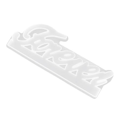 CIMAXIC Zierform Gießformen für Schmuck Fondant Herstellung geformt ästhetisch schreibtischdeko schreibtisch dekoration englische Wörter schimmeln kreative Buchstabenform Kieselgel Weiß von CIMAXIC
