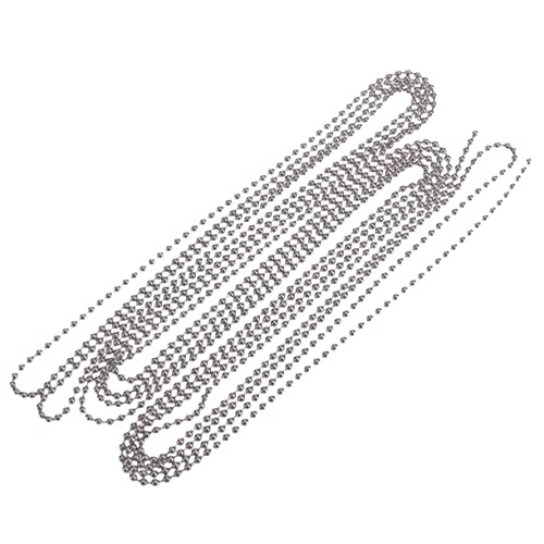Kugelkette Aus Edelstahl 3 Meter Mit 10 Verbindern 3,5 Mm Durchmesser Für Schlüsselanhänger Und Erkennungsmarken Kugelkette Aus Edelstahl 3 Meter Mit 10 Verbindern 3,5 Mm Durchmesser Für Schlüsselanhänger Und Erkennungsmarken von CIMAXIC