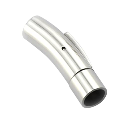Verschlüsse Zur Schmuckherstellung 2 Stück Edelstahl Runde Form Durchmesser 6 Mm Für Pu-leder Seide Satin Kordel Seil von CIMAXIC