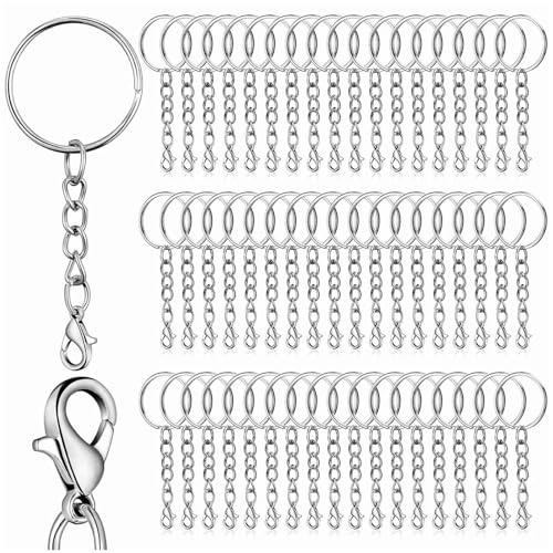 Schlüsselring mit Kette,Schlüsselringe 25mm,Schlüsselanhänger zum Basteln,100 Stück Schlüsselanhänger Basteln,Schlüsselanhänger Diy für Schlüssel Handwerk DIY, Schmuckherstellung Schlüsselring mit Kette,Schlüsselringe 25mm,Schlüsselanhänger zum Basteln,100 Stück Schlüsselanhänger Basteln,Schlüsselanhänger Diy für Schlüssel Handwerk DIY, Schmuckherstellung von CINGHIA