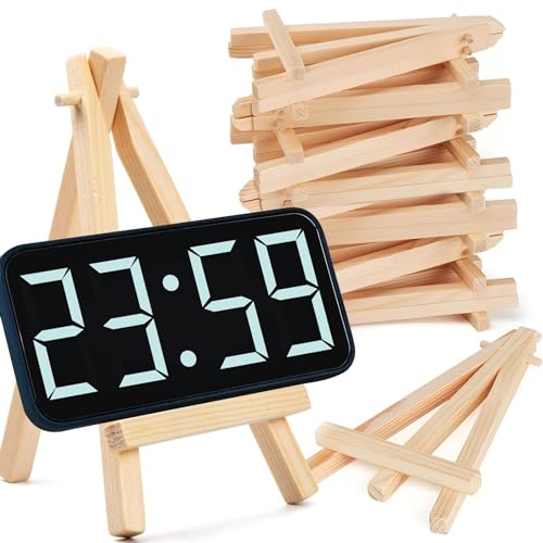 CINGHIA Holzstaffelei, 20 Stück Mini Holzstative, Desktop-Klappung, Mini Dreieck Holz Stand, für Handy, Bilderrahmen, Malhandwerk, Memo, Foto Display, 15 x 8cm, Vintage von CINGHIA