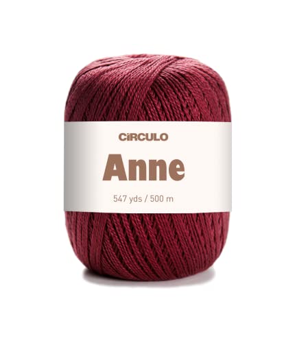 ANNE Garn, 100% merzerisierte Baumwolle, Premium-Qualität, Häkelgarn, 500 Meter (7136 Marsala) von CÍRCULO