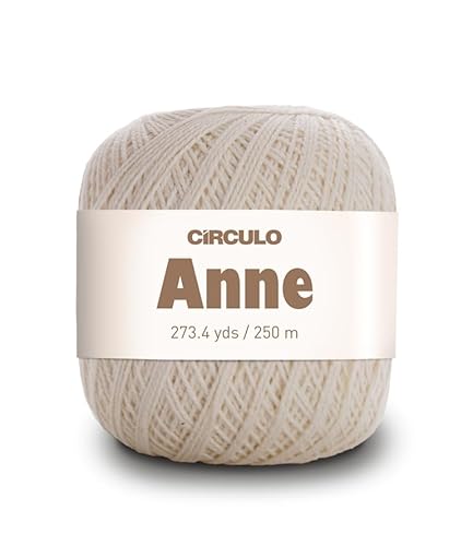 CIRCULO Anne Garn zum Häkeln & Stricken, 100% mercerisierte brasilianische Baumwolle aus Jungfasern, weiches Fingering-Garn, 250 m, 73 Gramm (20 – Natur) von CÍRCULO