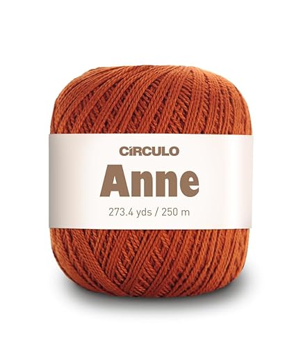 CIRCULO Anne Garn zum Häkeln & Stricken, 100% mercerisierte brasilianische Baumwolle aus Jungfasern, weiches Fingering-Garn, 250 m, 73 Gramm (7529 – Terrakotta) von CÍRCULO