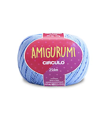 Circulo Amigurumi Garn aus 100% unbehandelter Baumwolle, 125 g, 254 m, Hortensie Circulo Amigurumi Garn aus 100% unbehandelter Baumwolle, 125 g, 254 m, Hortensie von CÍRCULO