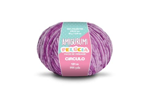 Circulo - Amigurumi Pelucia Garn, spezielles Samt-Chenille-Garn für Amigurumi und Decke, 140 Yds, Kammgarn (6614 - Alfazema) von CÍRCULO