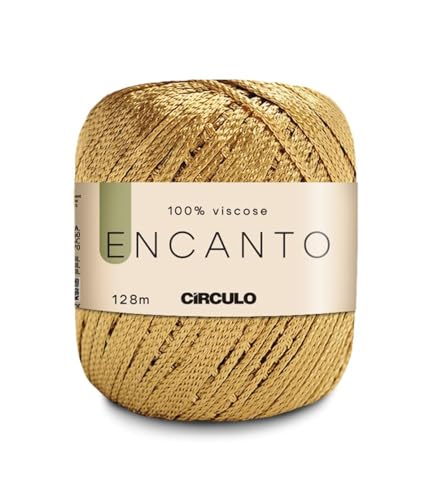 Encanto Garn von Circulo – 100% Viskose (1 Knäuel) – 100 g – 140 Yds – Häkelgarn Encanto von Círculo. (7577 Oro) von CÍRCULO