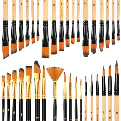 Cirulli Pinselset,36 Stück Pinselset Nylon Acrylfarben,Pinsel Set für Felsen,Aquarell,Leinwand,Nagelpinsel,runden und flachpinsel Borsten in verschiedenen Größen,für Gemälde Liebhabe Cirulli Pinselset,36 Stück Pinselset Nylon Acrylfarben,Pinsel Set für Felsen,Aquarell,Leinwand,Nagelpinsel,runden und flachpinsel Borsten in verschiedenen Größen,für Gemälde Liebhabe von CIRULLI