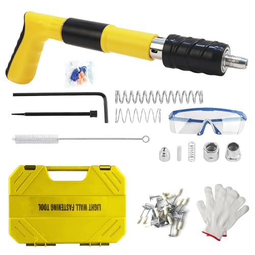 Manuelle Mini Nagelpistole, 120Pcs Runden Nägeln/5 Gänge Nagelpistole aus Stahl, Tragbare Nail Gun, Einstellbare/Schalldämpfer Wand Nagelpistolen für Zementwand/Decken/Haushalt Manuelle Mini Nagelpistole, 120Pcs Runden Nägeln/5 Gänge Nagelpistole aus Stahl, Tragbare Nail Gun, Einstellbare/Schalldämpfer Wand Nagelpistolen für Zementwand/Decken/Haushalt von CISSIYOG