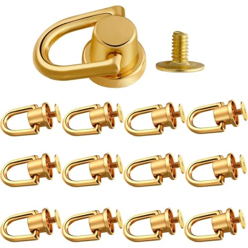 CIVIOOH 1/10pcs D-Shaped Ring Bag Clip Buckles Retro Metal Double Handbag Chain Handles Connector Strap Hardware Accessories von CIVIOOH
