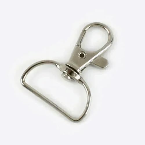 CIVIOOH 10-50Pcs 20/25mm Bag Strap Buckles Metal Lobster Clasp Swivel Clip Snap Hooks Buckle for Webbing Keychain DIY Sewing Accessories von CIVIOOH
