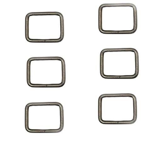 CIVIOOH 10 Pcs/Pack Wire Formed Metal D-Ring Rectangle Loops Slider Adjuster Non-Welded Belt Strap Buckle von CIVIOOH