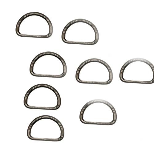 CIVIOOH 10 Pcs/Pack Wire Formed Metal D-Ring Rectangle Loops Slider Adjuster Non-Welded Belt Strap Buckle von CIVIOOH
