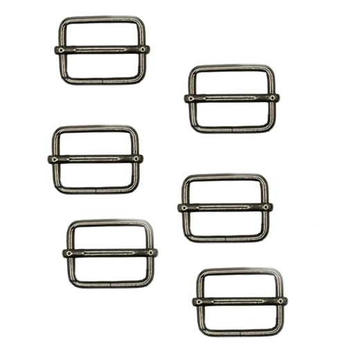 CIVIOOH 10 Pcs/Pack Wire Formed Metal D-Ring Rectangle Loops Slider Adjuster Non-Welded Belt Strap Buckle von CIVIOOH