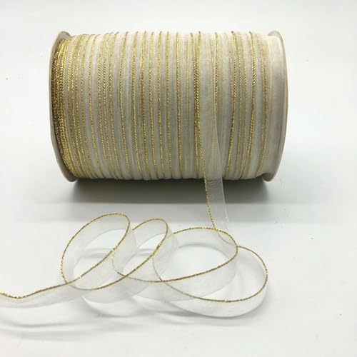 CIVIOOH 10yds/Lot 3/8 "10mm Weiß Glitter Goldenen Umrandeten Organza Band Bogen Haar Hochzeit Dekoration Spitze Handwerk CIVIOOH 10yds/Lot 3/8 "10mm Weiß Glitter Goldenen Umrandeten Organza Band Bogen Haar Hochzeit Dekoration Spitze Handwerk von CIVIOOH