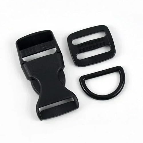 CIVIOOH 2/5 Sets 15/20/25mm Plastic Buckle for Backpack Strap Bag Side Clip Clasp Pet Collar Webbing Slider Hooks von CIVIOOH