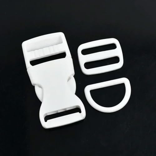 CIVIOOH 2/5 Sets 15/20/25mm Plastic Buckle for Backpack Strap Bag Side Clip Clasp Pet Collar Webbing Slider Hooks von CIVIOOH