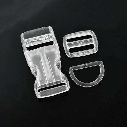 CIVIOOH 2/5 Sets 15/20/25mm Plastic Buckle for Backpack Strap Bag Side Clip Clasp Pet Collar Webbing Slider Hooks von CIVIOOH