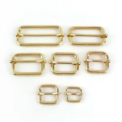 CIVIOOH 5/10Pc 20-50mm Metal Slides Wire-Formed Roller Pin Buckles Strap Slider Adjuster for Bags Garment Leather Accessories von CIVIOOH