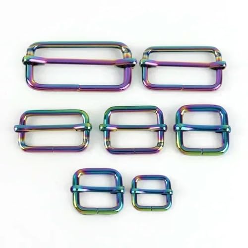 CIVIOOH 5/10Pc 20-50mm Metal Slides Wire-Formed Roller Pin Buckles Strap Slider Adjuster for Bags Garment Leather Accessories von CIVIOOH