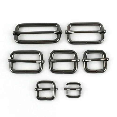 CIVIOOH 5/10Pc 20-50mm Metal Slides Wire-Formed Roller Pin Buckles Strap Slider Adjuster for Bags Garment Leather Accessories von CIVIOOH