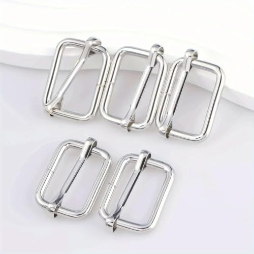 CIVIOOH 5pcs Metal Roller Buckle Ring for Belt Bags DIY Accessories Pin Buckle Webbing Slider Strap von CIVIOOH