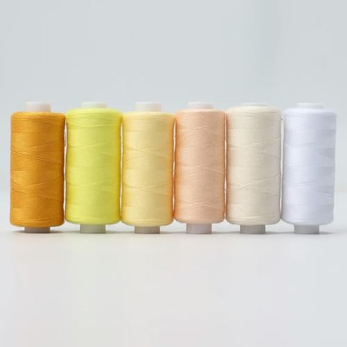 CIVIOOH 6 Stück/Packung, sortiertes Nähgarn aus Polyester für DIY-Nähstickereien von CIVIOOH