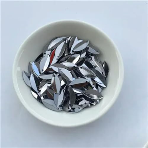 CIVIOOH 720 Stück 6 x 14 mm große, ovale Pailletten in Pferdeaugenform, lose Pailletten zum Basteln, Hochzeitsdekoration, Nähzubehör. CIVIOOH 720 Stück 6 x 14 mm große, ovale Pailletten in Pferdeaugenform, lose Pailletten zum Basteln, Hochzeitsdekoration, Nähzubehör. von CIVIOOH