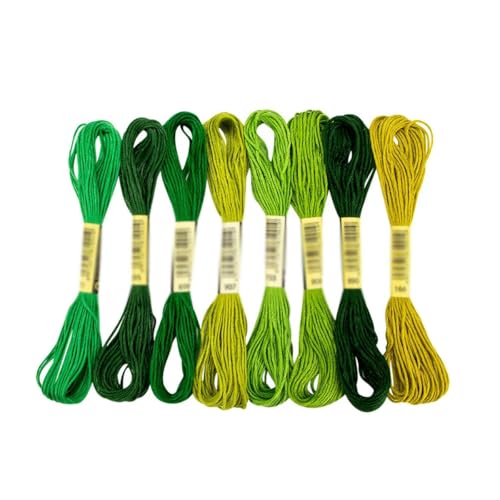 CIVIOOH 8-teiliges mehrfarbiges Faden-Set aus Baumwolle zum Kreuzstich, zum Nähen, Stickgarn, Floss-Set, DIY-Nähwerkzeuge, Basteln, 6 Stränge CIVIOOH 8-teiliges mehrfarbiges Faden-Set aus Baumwolle zum Kreuzstich, zum Nähen, Stickgarn, Floss-Set, DIY-Nähwerkzeuge, Basteln, 6 Stränge von CIVIOOH