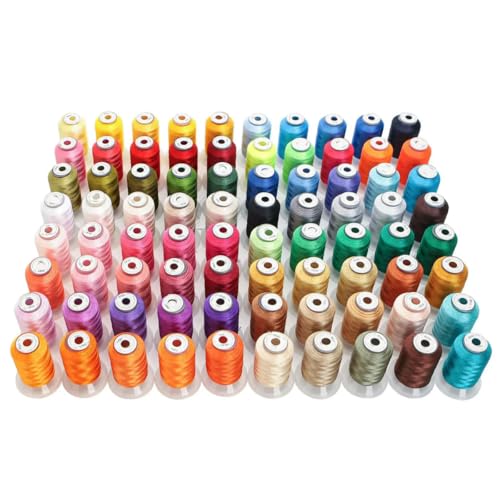 CIVIOOH 80 Farben/Set, 120D-Stickgarn, 500 m/Rolle, geeignet für 1200CN-Mehrkopf-Stickmaschinen CIVIOOH 80 Farben/Set, 120D-Stickgarn, 500 m/Rolle, geeignet für 1200CN-Mehrkopf-Stickmaschinen von CIVIOOH