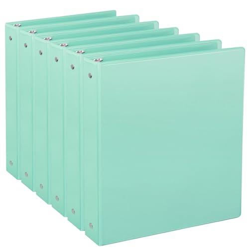 CIXILDTS 2,5 cm Ordner, Standard-3-Ringbuch, passend für Briefpapier, Präsentationsansicht, Hellblau, 6 Stück von CIXILDTS