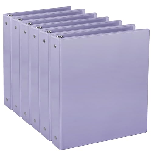CIXILDTS 2,5 cm Ordner, Standard-3-Ringbuch für Briefgröße, runde Präsentations-Ringbinder, 6 Stück, Violett CIXILDTS 2,5 cm Ordner, Standard-3-Ringbuch für Briefgröße, runde Präsentations-Ringbinder, 6 Stück, Violett von CIXILDTS