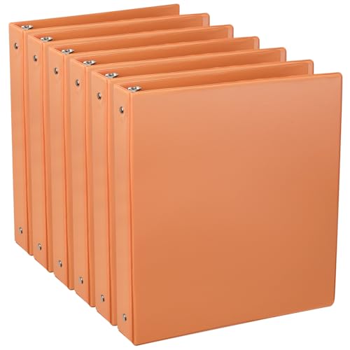 CIXILDTS Ringbuch, 2,5 cm, Standard-3-Ringbuch, passend für Papier in Briefgröße, Präsentationsansicht, Orange, 6 Stück CIXILDTS Ringbuch, 2,5 cm, Standard-3-Ringbuch, passend für Papier in Briefgröße, Präsentationsansicht, Orange, 6 Stück von CIXILDTS