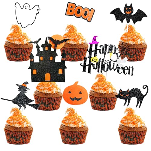 26 Stück Halloween Cupcake Topper, CIYIN Geist Kuchendeko, Vorspeisen Dekor, Geist Cupcake Toppers, Dessert Deko,Dekorationen für Halloween Mottopartys 26 Stück Halloween Cupcake Topper, CIYIN Geist Kuchendeko, Vorspeisen Dekor, Geist Cupcake Toppers, Dessert Deko,Dekorationen für Halloween Mottopartys von CIYIN