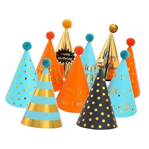CIYODO Stilvolles Geburtstagshut-set 10-teilig Zufällige Stile Glitzernder Partyhut in Bronzing- Für Geburtstagsdekorationen CIYODO Stilvolles Geburtstagshut-set 10-teilig Zufällige Stile Glitzernder Partyhut in Bronzing- Für Geburtstagsdekorationen von CIYODO