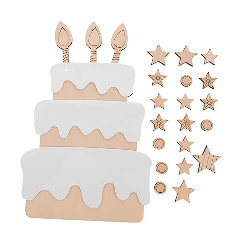 CIYODO 1 Satz Dekoration Aus Holzspänen Cupcake-ausschnitt Natürliches Holzdekor Foto-requisiten Holzhandwerk Hochzeitstorte-dekor Geburtstagsdekorationen Kuchen Wandschmuck Hölzern von CIYODO