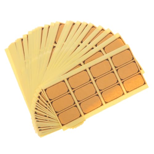 CIYODO 1 Satz Handbeschreibbaren Weinetiketten aus Kraftpapier Selbstklebende Etiketten für Flaschen Gläser und Vintage Design für Einzigartige Präsentationen von CIYODO